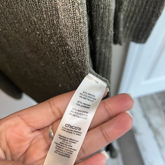 ⭐️NEW WITH TAGS⭐️ Women’s Chicos sweater cardigan size 1 - Picture 9 of 12